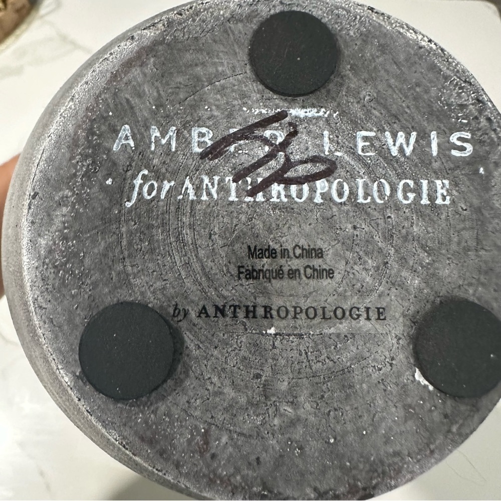 Anthropologie Amber Lewis Gray Ceramic Art Collection vase. - Picture 7 of 10